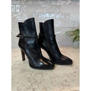 Ralph Lauren Purple Label Women's Black Lux Calf Leather, Size EU 38, NEW